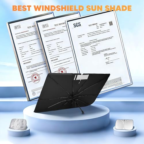 KUST Sun Shade Umbrella for BMW X3 2018-2025 2026 | Custom Fit Windshield Sunshade | Foldable Sunshade with Bendable Handle | Blocks Heat & UV Scratch Resistant Keep Your Car Cool Sunshield - size: For X3 18-26