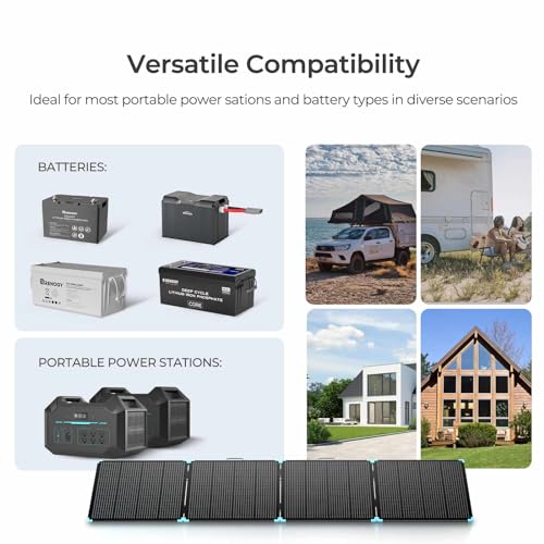 Renogy 400W Portable Solar Panel Suitcase, 23% High Efficiency Foldable Solar Charger for Power Station, Durable for Decades, with Sturdy Kickstands, IP67 Waterproof for RV Camping Off-Grid Blackouts - size: 400W Solar Suitcase