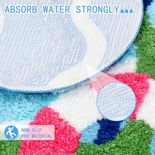 Drydiet Flip Flop Rug Summer Bathroom Cute Thongs Door Mat Flip Flop Shape Shower Bath Mat Decoration Non Slip Washable Bath Rug for Bathroom Shower - style: Flip Flop