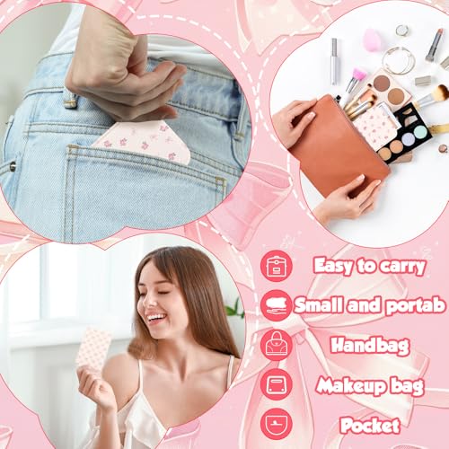 Geelin 12 Pcs Compact Mirror Bulk Mini Pocket Mirrors for Women Travel Folding Mirror Portable Hand Mirrors for Graduation Party Gift Camping Office Home(Pink Bow) - style: Pink Bow
