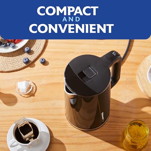 Elite Gourmet 1.7L Cool-Touch 1500W Fast Boil Electric Kettle, Fully Stainless Steel Lid & Interior BPA Free, Double Wall, Auto Shut-Off, Black - size: 1.8 Quarts