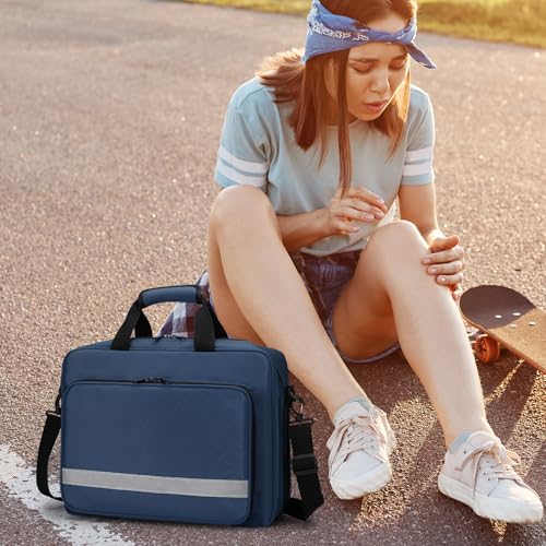 Medical Bag Empty First Aid Bag Emergency Medicine Bag with 5 transparent visible pouches,Medical Bag Organizer Empty Medicine Mag for Traveling nurses