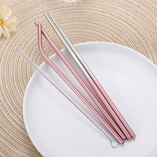 Travel Utensils,Reusable Silverware Set To Go Portable Cutlery Set with a Waterproof Carrying Case for Lunch Boxes Workplace Camping Picnic (GraPink) - color: Gradient Pink + TeaSpoon