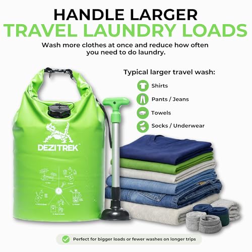LARGE Portable Washing Machine – Off-Grid Laundry System, High Capacity Manual Clothes Washer with Plunger, No Power Needed, for Camping, RV, Travel - size: Large