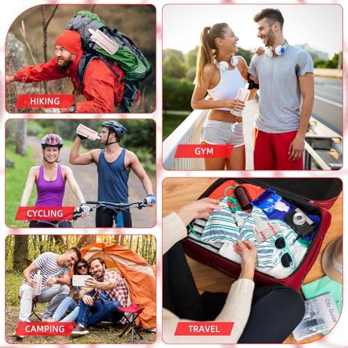 LemonRoad 24 Pack Baseball Collapsible Water Bottles Bulk 16 oz Baseball Foldable Water Bottles with Carabiner Reusable Drinking Leak Proof Container Bags for Sports Party Biking Hiking Travel Outdoor
