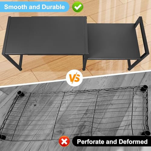 44.3 Inches Expandable Metal Storage Shelves,150LBS Heavy Duty Shelving Units and Storage For Appliance,Adjustable Utility Organization and Storage Shelf Rack For Kitchen Cabinet Closet Garage Pantry - size: 1 Tier๏ผ11.8"D x 44.3 "W x 16.3"H