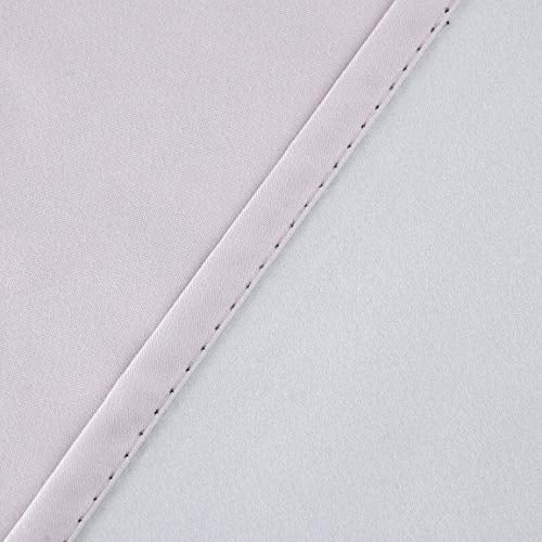 Diamond Home Linens 2 Piece 100% Blackout Insulated Rod Pocket Kitchen Curtain Tiers Set for Small Windows 24" Long-Light Pink - color: Light Pink, size: 27"W x 24"L (Pack of 2)