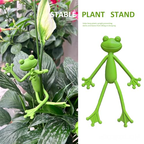 (5Pcs) Frog Plant Stand, Frog Plant Holder, Flower Pot Hugger Plant Climbing Fixture Clips, Cute & Stable Support, Make Your Plants Stand More Upright, For Indoor, Outdoor