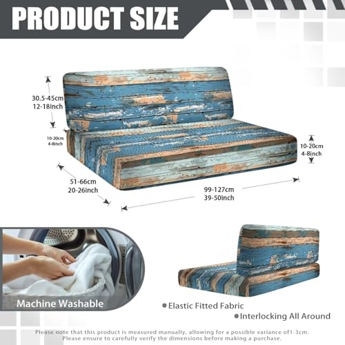 Board Stripes RV Sofa Covers - Stretchable Camper Seat Protector with Elastic Edges, Non-Slip Furniture Covers for RV Dinette, Lightweight & Washable - color: Board Stripes