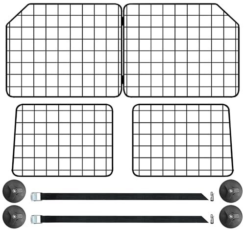 Dog Car Barrier for SUVs, Van, Vehicles, Adjustable Large Pet Barriers, Universal Fit Heavy-Duty Wire Mesh Dog Guard, Pet Divider Gate for Truck Cargo Area, Safety Car Divider, 63.4 Inches - size: 63.4 Inch