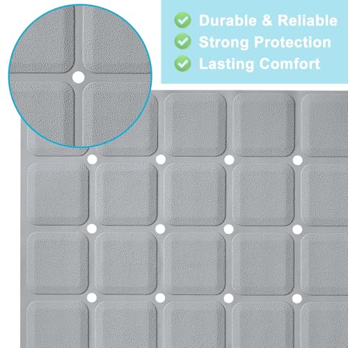 Webos Non-Slip Bath Mat for Tub & Shower:Silicone Foldable Bathtub Mat with Strong Suction Cups, Quick Drain Holes, Machine Washable Extra Large Bathroom Mats 35.8" x 17.7", Grey - color: Grey, size: 35.8" x 17.7" (Rectangular)