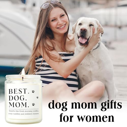 Dog Mom Gifts for Women, Unique Dog Mom Lovers Gift for Her Girlfriend Sister Bestie Wife, Funny Mothers Day Present Ideas - Lavender Scented Candle - style: Dog-Mom