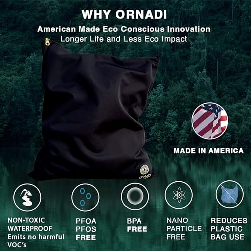 Ornadi Antimicrobial Wet Gym Clothes Bag Waterproof Bacteria Odor Control | 2-layer flex-fit stain-resistant bag inhibits odor-causing bacteria. Machine washable. For gym, sweat, swim & travel laundry