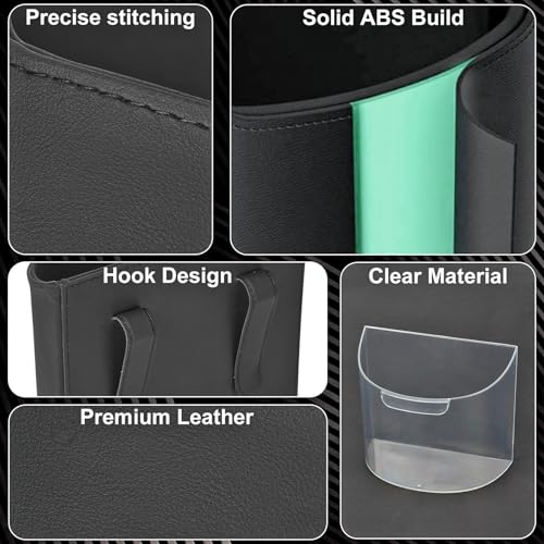 Leakproof Car Trash Can with Removable Liner Garbage Can, Mini Car Trash Bin Multipurpose for Vehicle, SUV and Truck - color: Black with Removable Liner