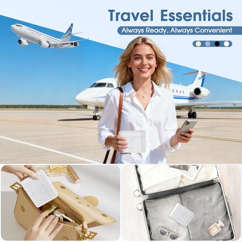 Travel Bottles with Case, 4x2oz TSA Approved, Leak-Proof, Press to Unlock, Compact & Portable Travel Toiletries (White) - color: White