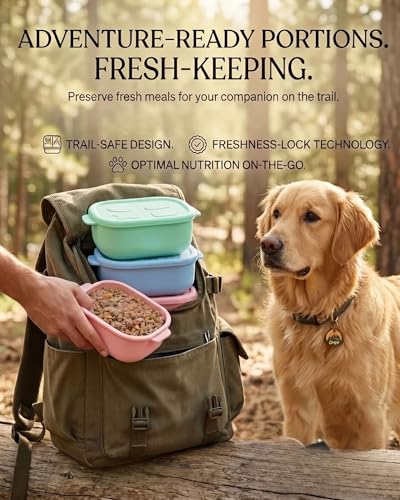 2ME Odor Sealed Silicone Pet Wet Food Containers(3-Pack, 22oz)- Airtight Storage Boxes for Homemade Dog Cat Food & Canned Food Portioning - Freezer Microwave Dishwasher Safe with Stainless Steel Scoop - size: 22oz Pack of 3