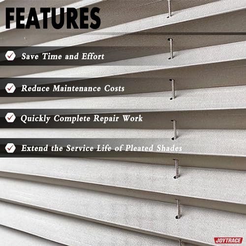 RV Pleated Shade Repair Kit, RV Window Shade Restringing Kit, Repair and Maintain of Day Night Pleated Shade (Black) - color: black