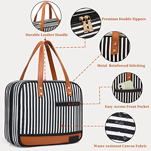 Bosidu Hanging Travel Toiletry Bag,Large Capacity Cosmetic Travel Toiletry Organizer for Women with 4 Compartments & 1 Sturdy Hook,Perfect for Travel/Daily Use/Christmas - color: Z-Black