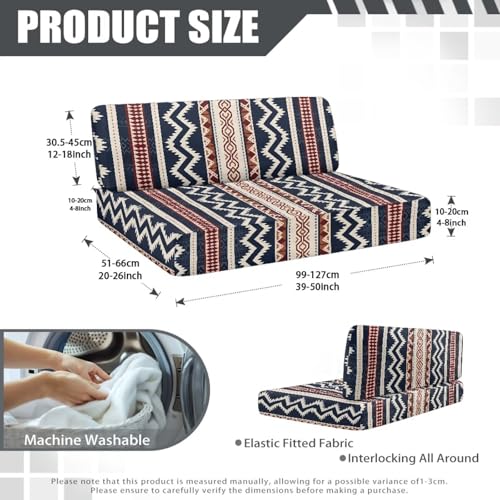 RV Dinette Cushion Covers Booth Set Aztec Tribal Geometric Stripe Camper Cushion Covers Couch Cover Stretch Washable RV Bench Seat Covers for Dinette - color: Aztec Tribal Geometric Stripe
