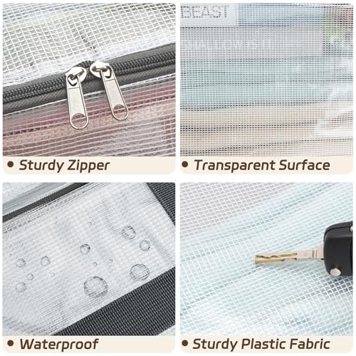Fixwal 4 Pack 75L Extra Large XL Clear Storage Bags With Zipper for Blankets, Quilts, Clothes, Comforter, Bedding and Pillows - size: 75L