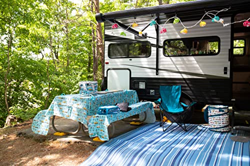 Camco Camper/RV Leveling Blocks - Features Stackable Interlocking Design & Includes Zippered Bag for RV Storage - Compatible w/Single Wheels, Dual Wheels, Tandem Axles & More - 4-Pack (44501) - size: 4-Pack, style: Leveling Block