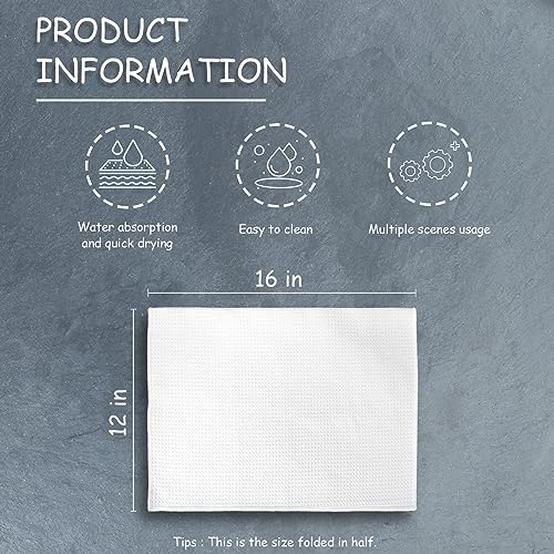 Camping Kitchen Towels, Dish Towels, Gifts for Women Men, RV Decor, Campsite Decor, Happy Camper Hand Towel, Supplies for RV Campers 12x12 Inch Set of 4