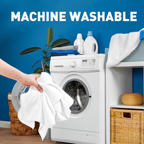 TEAWOO White Microfiber Towels- 15 Pack, Microfiber Cleaning Cloths Bulk, Microfiber Towels for Cars, Cleaning Rags (12x12 inches) - color: White