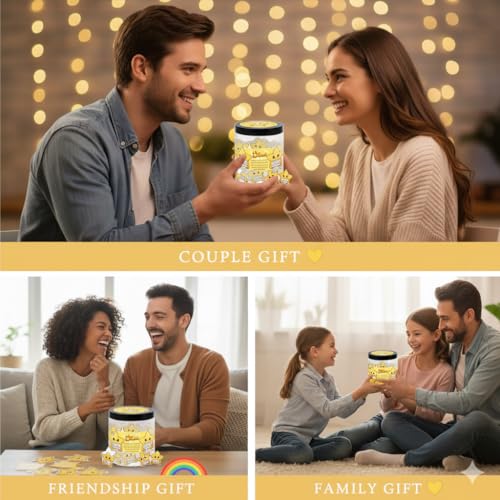 Long Distance Relationship Gift - Positive Star Jar with 60 Affirmation Cards, Moving Away Friendship, Star Gifts for Friend Couple Boyfriend Girlfriend Coworker, Inspirational Keepsake - color: Positive Star