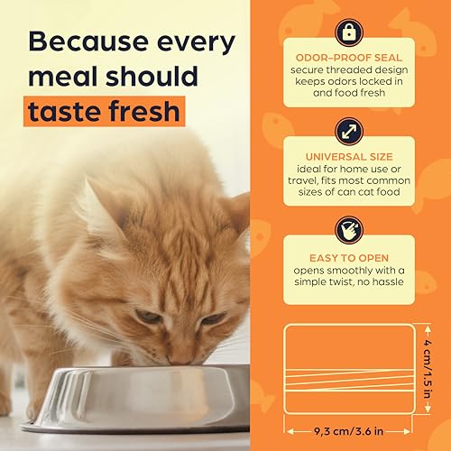 Canned Cat Food Storage Container Patent Pending Reusable Airtight Can Cover Pet Food Sealer - Keeps Cat Food Container Sealed and Fresh in the Fridge, Eliminates Odor (1 pack) - size: 1 Pack