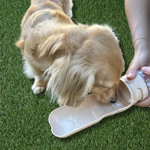 2-in-1 Portable Pet Water Bottle with Treat Storage, BPA-Free Leak-Proof Travel-Friendly Dog & Cat Hydration Dispenser for Walks