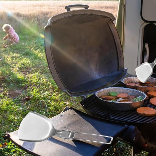 Stainless Steel Camping Cookware Set Practical Folding Soup Ladles Strainer Spatula For Outdoor Cooking Kitchen Utensils Picnics Cookware