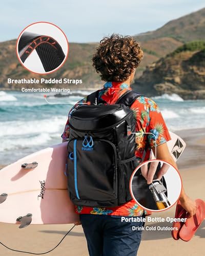 TOURIT Backpack Cooler Insulated 30 Cans, Lightweight Leak Proof Travel Cooler Bag, Soft Waterproof Cooler Backpack for Men Women, Camping Hiking Beach Travel Picnic - color: 02-Forest Green