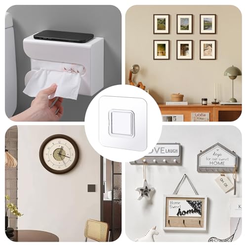 6 PCS Shower Phone Holder, Self-adhesive Sticker Replacement, Wall Mounted Replacement Sticky pads, Waterproof Phone Holder's Hook Replacements Adhesive Strip for Toothpaste Dispenser Wall Mounted