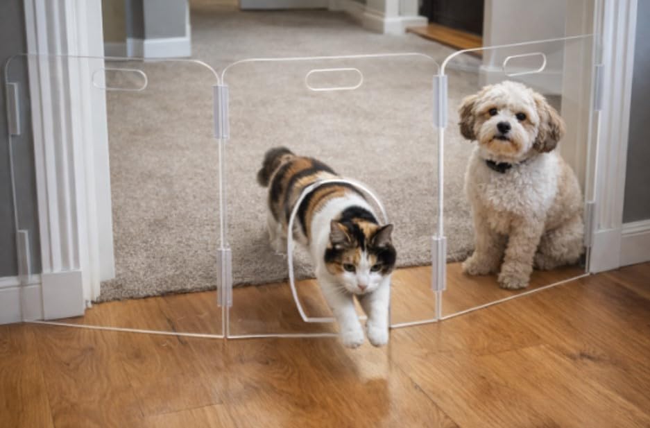 Pet Barrier (4-Panel (Cat Pass Through)) - size: 4-Panel (Cat Pass Through)