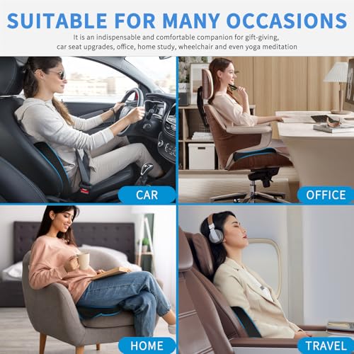Nilight Car Seat Cushion Black Velvet Gel Memory Foam Seats Soft and Comfortable Suitable for Daily Life and Driving Relieves Sciatica and Tailbone Pain Improves Drive Vision - color: Black Velvet