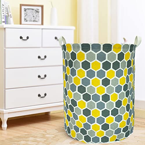 Merdes 19.7’’ Waterproof Foldable Laundry Hamper, Dirty Clothes Laundry Basket, Linen Bin Storage Organizer for Toy Collection (Honeycomb) - color: Honeycomb
