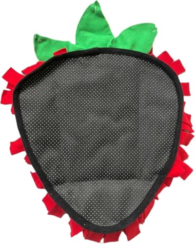 Ferret Cats Snuffle Mat Fleece Foraging Mats Interactive Feeding Toy Small Animal Rabbit Guinea Pig Rat Hamster Anti Slip Treat Dispenser Slow Feeder (Strawberry) - color: Strawberry