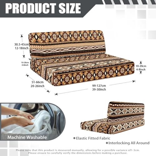 RV Dinette Cushion Covers Aztec Geometric Tribal RV Booth Seat Covers Stretch Washable Camper Couch Covers for Sofa Bed Including 1 Backrest & 1 Bench Cover - color: Aztec Geometric Tribal