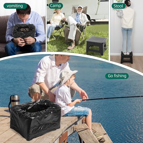 In-car Portable Toilet Collapsible Potty, Emergency Toilet, Temporary Potty For Outdoor Camping, Road Trips, Traffic Jams, Boating And Fishing - size: 15x13x3