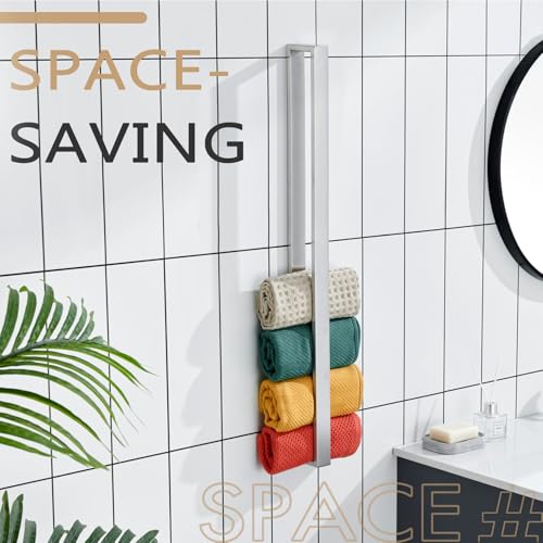 KOKOSIRI Towel Bar Brushed Nickel Bath Towel Hanger Holder 32-Inch Kitchen Rack Stainless Steel for Bathroom Hardware Wall Mount, 1 Pack B4008BR-L32 - color: Brushed Nickel, size: 32-Inch