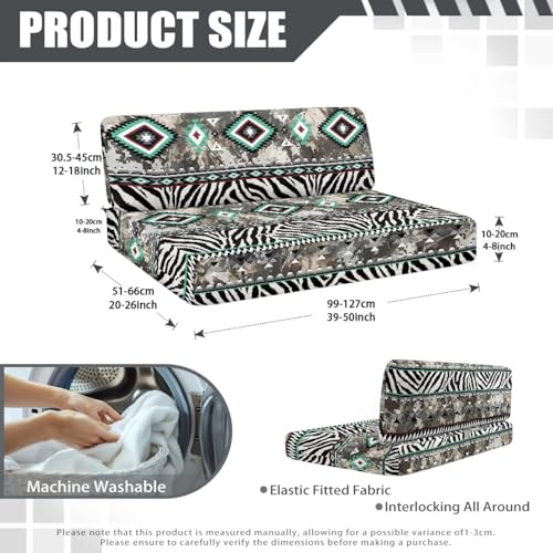 Zebra Stripe RV Dinette Cushion Covers 2 PCS Aztec Camper Cushion Slipcovers Stretchable Sofa Cushion Ccovers Include 1 Bench Cover 1 Backrest Cover RV Interior Accessories - color: Aztec Zebra Stripe