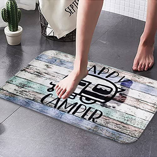 Syhonic 16x24 inches Happy Camper Non-Slip Doormat Bath Mat,Entrance Rug for Front Door Kitchen Floor Bath Tub Bedroom