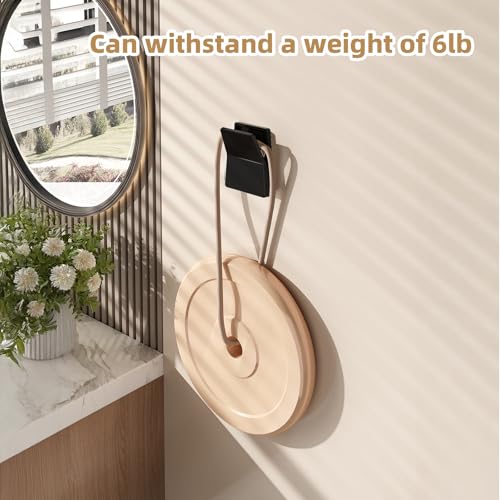 6 Pcs Large Self Adhesive Clips, Wall Tapestry Clips, No Drilling Towel Holder, Adjustable Spring Flag Hanger for Bathroom Kitchen Home Office Hotel, Black