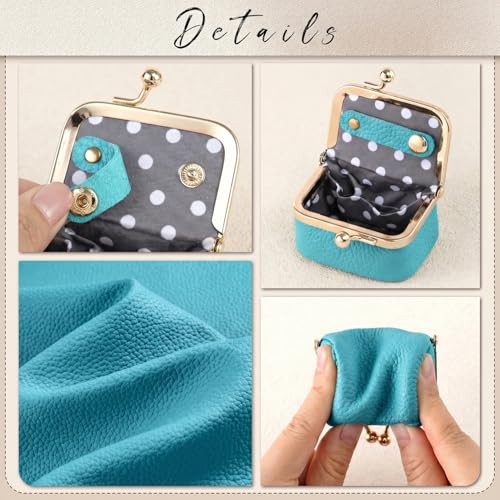 Zivyes Mini Jewelry Box Travel Small Coin Purse Organizer Case Genuine Leather Tiny Size (sky blue) - color: sky blue