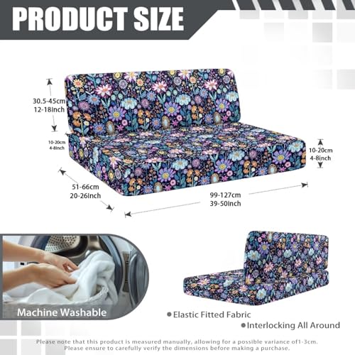 Boho Abstract Floral Pattern RV Dinette Cushion Covers Stretch Sofa Seat Slipcovers Replacement Camper Cushions Cover for RV Camper 2Pcs Backrest & Bench Cover, 2 Sets - color: Boho Abstract Floral