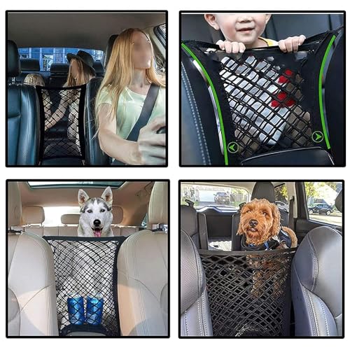 Dog Car Barrier for Toyota Sienna 2024-2025 XP40,Vehicle Pet Barrier Backseat Mesh Dog Car Divider Net,Pet Car Back Seat Barrier Net,Safety Travel Accessories