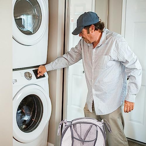 Collapsible Pop Up Laundry Hamper, Extra Large Mesh Foldable Laundry Basket, 28" x 16" x 16" (Grey) - color: 1P Grey