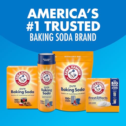 ARM & HAMMER Fresh Effects Odor Neutralizing Baking Soda Pouches, Long-Lasting Fragrance-Free Odor Absorber for Shoes, Cars, Home & Small Spaces, 5 Count