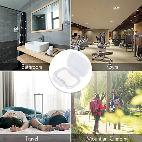 2 Pack Travel Soap Case, Portable Travel Soap Container Bar Soap Holder Case, Airtight Soap Box Tray for Shower Bathroom Outdoor (Clear) - color: Clear-middle