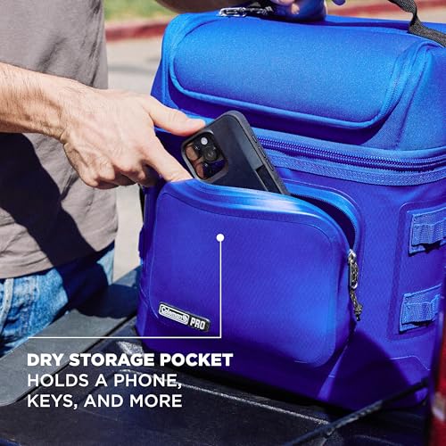 Coleman Pro 24-Can Premium Soft Cooler Lunchbox, Fully Insulated Lid & Body Stays Cold up to 35 Hours, Great for Camping, Tailgating, Parties, Sports, Concerts, Lunches & More - color: Neptune, style: 24-Can